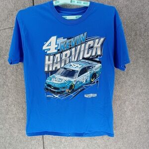 Stewart-Haas Racing Kevin Harvick 4 NASCAR Busch Light Blue Graphic T-Shirt L